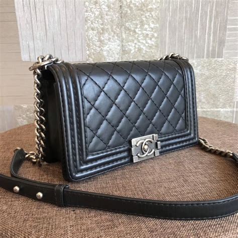 authentic chanel le boy bag|Chanel boy small quilted bag.